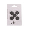 SACHET DE 6 / BOUTONS COSTUME NOIR20 MM. 5 PCS